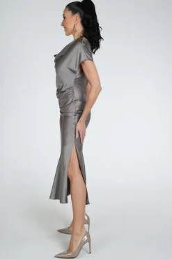 Co'couture 46026 Jurk korte mouw Taupe