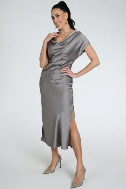 Co'couture 46026 Jurk korte mouw Taupe