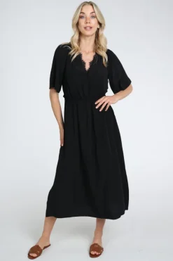 Co'couture 46067 Jurk korte mouw Zwart