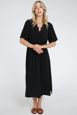 Co'couture 46067 Jurk korte mouw Zwart