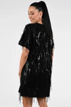 Co'couture 36576 Jurk korte mouw Zwart