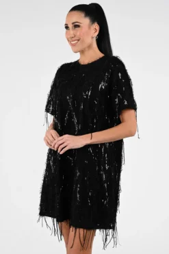 Co'couture 36576 Jurk korte mouw Zwart