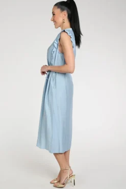 Co'couture 46096 Jurk mouwloos Licht blauw