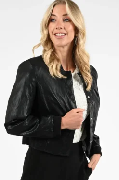 Co'couture 40001 Leren blazer Zwart