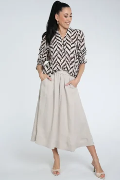 Co'couture 44037 Rok wijd lang Beige