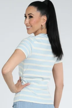Co'couture 43015 T-shirt korte mouw Licht blauw