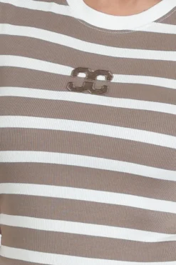 Co'couture 43015 T-shirt korte mouw Taupe