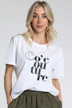 Co'couture 43003 T-shirt korte mouw Wit