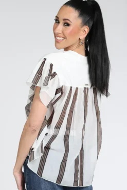 10 Days 20-403-6202 Blouse korte mouw Wit