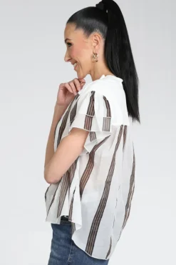 10 Days 20-403-6202 Blouse korte mouw Wit