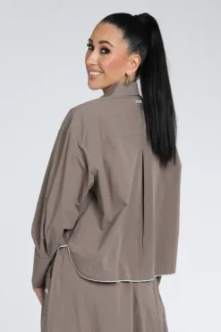 10 Days 20-408-6202 Blouse lange mouw Taupe