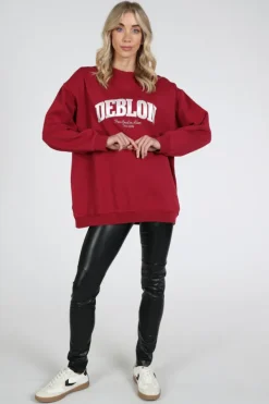 Deblon phoebe Sweater Donker rood