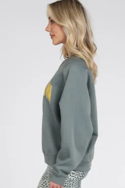 Deblon vive sweater Sweater Vergrijsd groen
