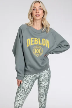 Deblon vive sweater Sweater Vergrijsd groen