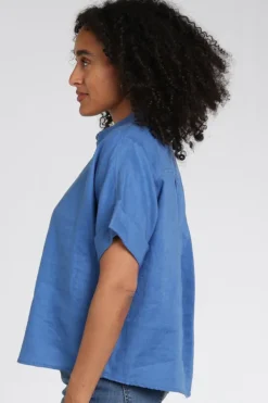 Emotions 126124 Blouse korte mouw Blauw
