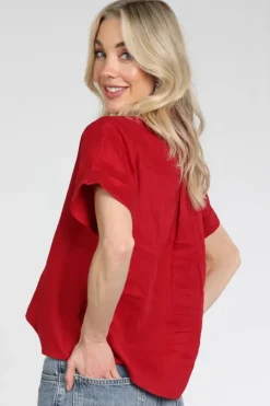 Emotions 126124 Blouse korte mouw Rood