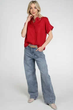 Emotions 126124 Blouse korte mouw Rood