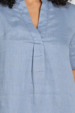 Emotions 126130 Jurk korte mouw Vergrijsd blauw