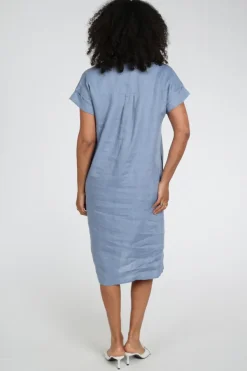 Emotions 126129 Jurk korte mouw Vergrijsd blauw