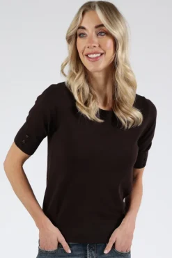 Emotions 126001 Pull korte mouw Bruin