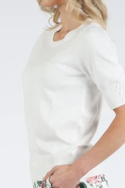 Emotions 126001 Pull korte mouw Off white
