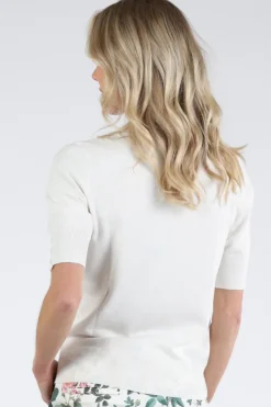 Emotions 126001 Pull korte mouw Off white