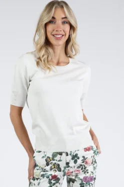 Emotions 126001 Pull korte mouw Off white