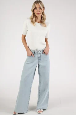 Emotions 126005 Pull korte mouw Off white