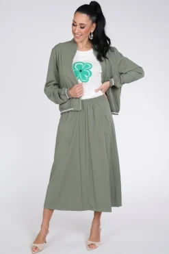 FABER 75903 Rok wijd lang Kaki