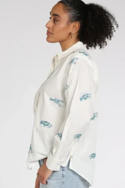 Fabienne Chapot CLTBLS27SS261009 Blouse lange mouw Wit