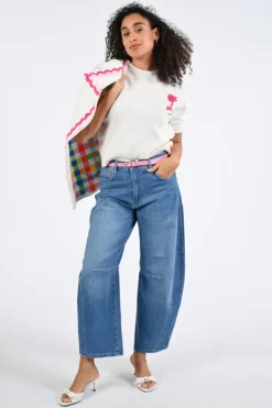 Fabienne Chapot CLTPUL17SS261009 Pull korte mouw Off white