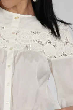 Fabienne Chapot CLTTOP30SS261009 Blouse korte mouw Off white