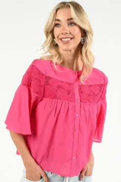 Fabienne Chapot CLTTOP30SS267338 Blouse korte mouw Roze