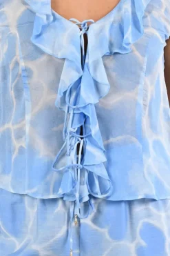 Fabienne Chapot CLTTOP16SS260227 Blouse mouwloos Licht blauw