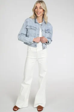 Florez Ana wide pocket Jeans White denim
