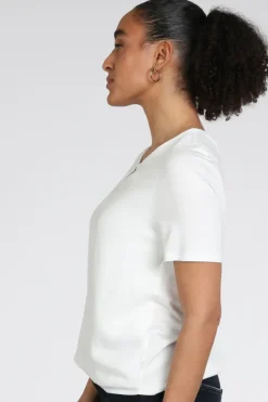 Frank walder 716426 T-shirt korte mouw Off white