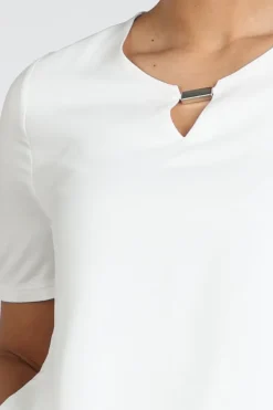 Frank walder 716426 T-shirt korte mouw Off white