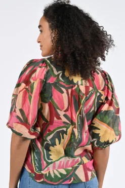 Geisha 63476-20 Blouse korte mouw Groen