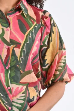 Geisha 63476-20 Blouse korte mouw Groen
