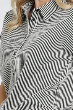 Geisha 63193-20 Blouse korte mouw Zwart