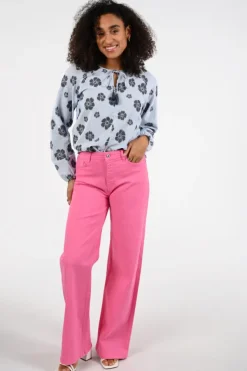 Geisha 63213-20 Blouse lange mouw Blauw