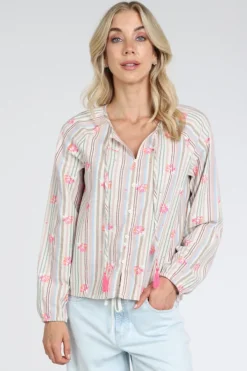 Geisha 63215-20 Blouse lange mouw Ecru