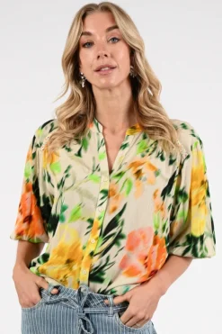 Geisha 63209-20 Blouse lange mouw Groen