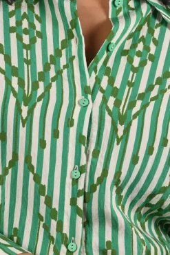 Geisha 63279-20 Blouse lange mouw Groen