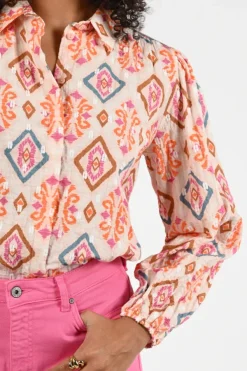 Geisha 63220-20 Blouse lange mouw Oranje