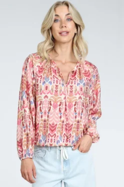 Geisha 63219-20 Blouse lange mouw Roze