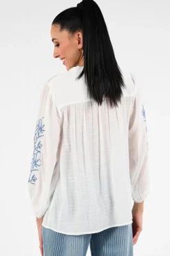 Geisha 63069-14 Blouse lange mouw Wit
