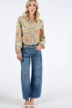 Geisha 53213-20 Blouse lange mouw Zand