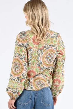 Geisha 53213-20 Blouse lange mouw Zand