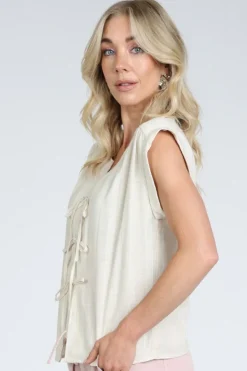 Geisha 63152-32 Blouse mouwloos Zand
